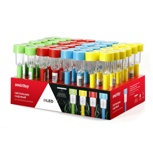 Садовый светильник на солнечной батарее Smartbuy SBF-100-RGBY IP54 30см картинка 